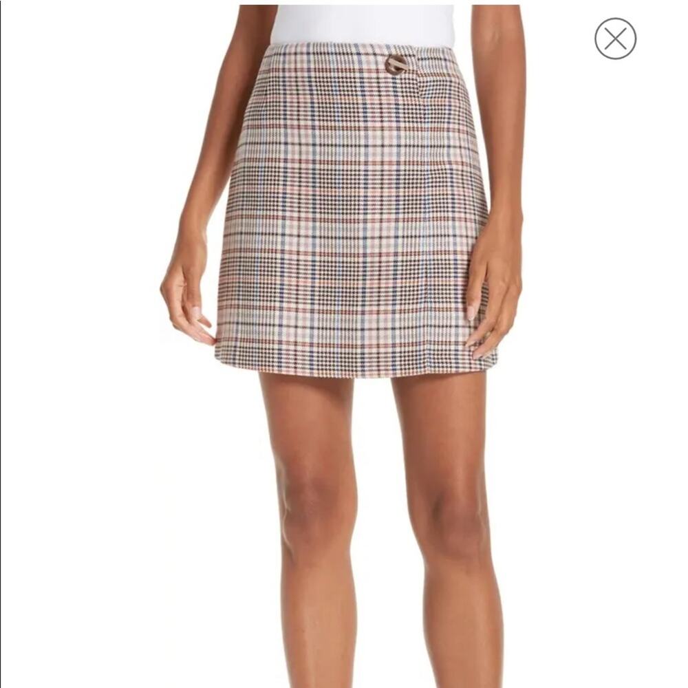 Sandro Plaid Miniskirt
